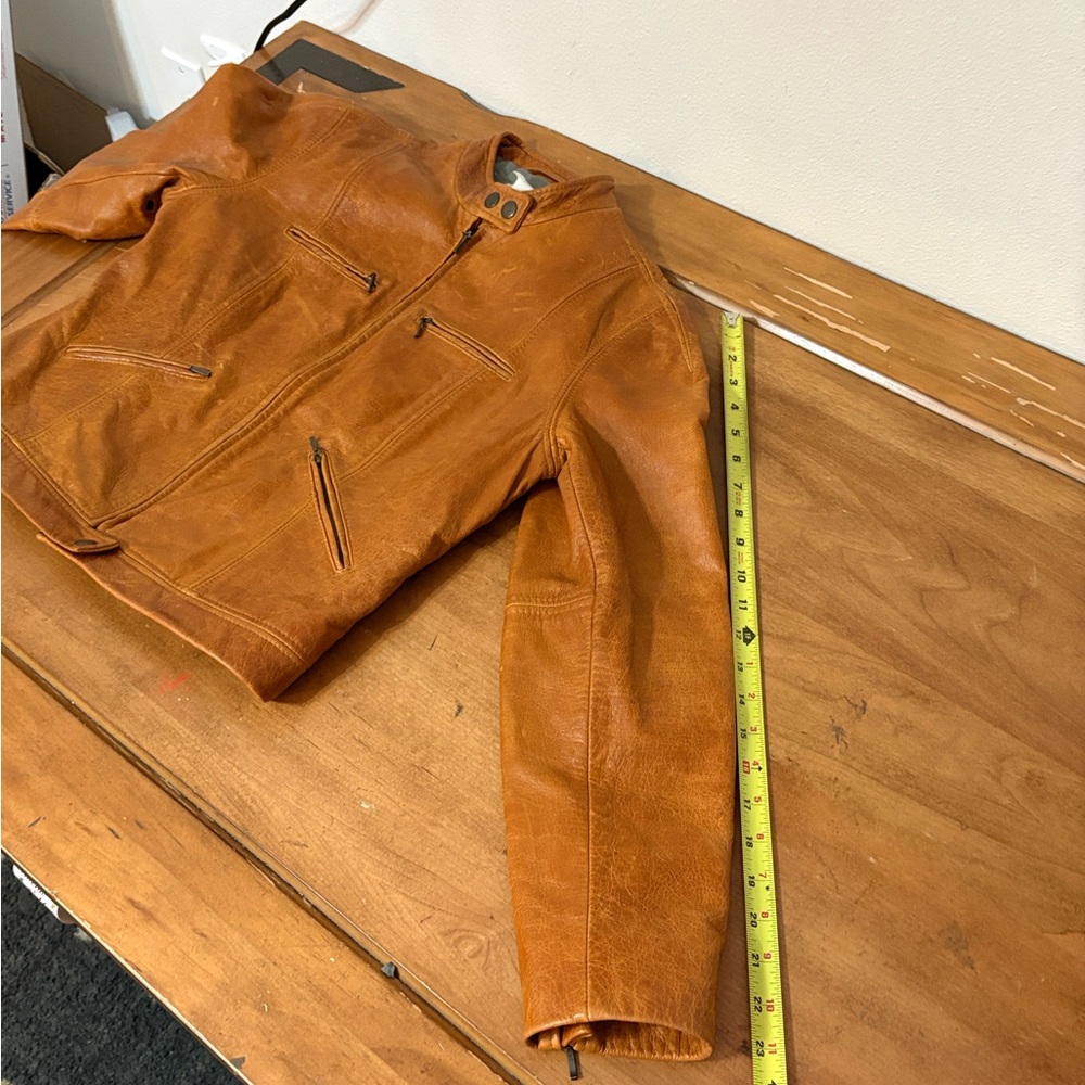 J. Crew Leather Bomber Jacket Size Small - Picture 8 of 13